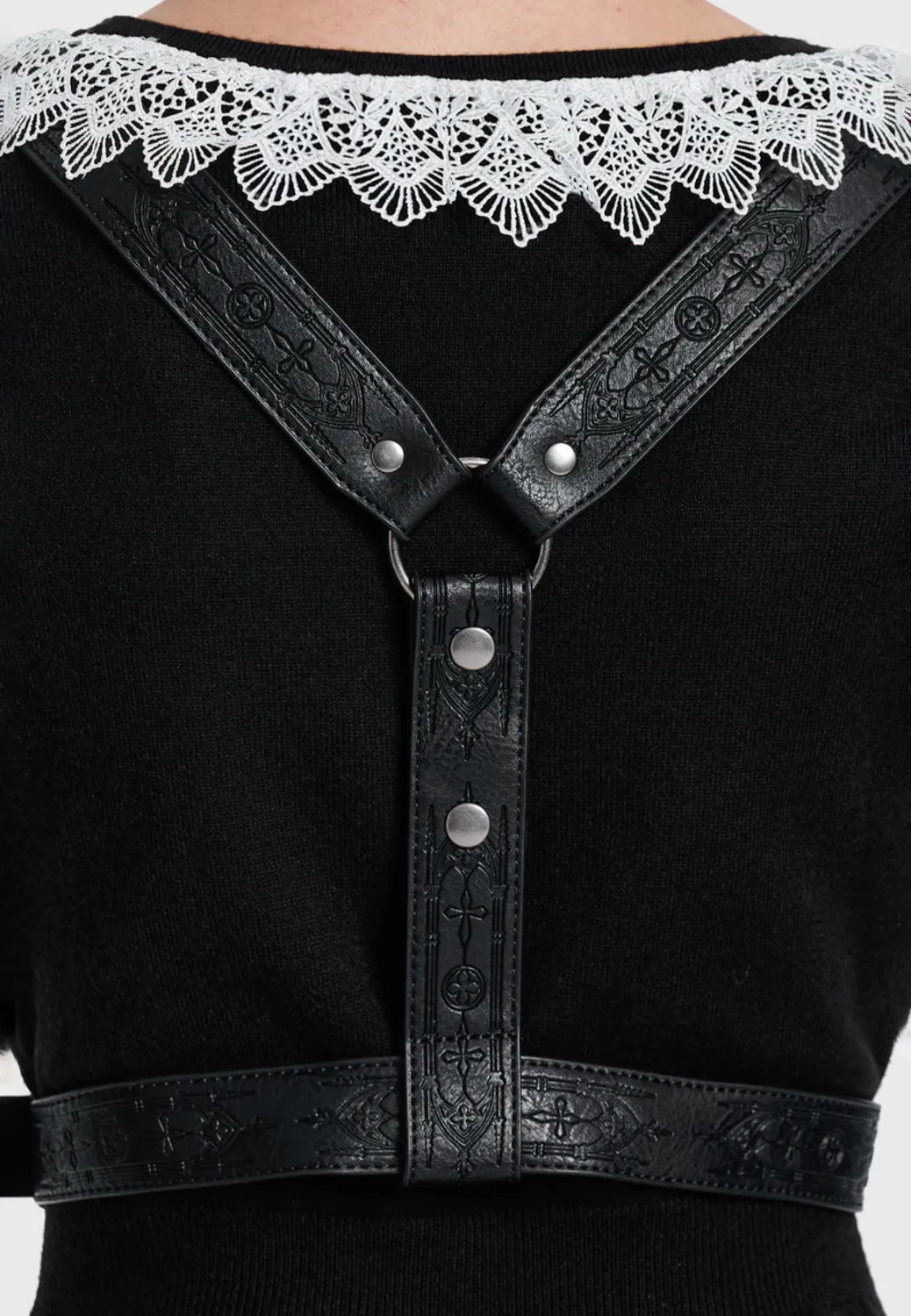 Impericon Cathedra Black Harnisch Kunstleder schwarz
