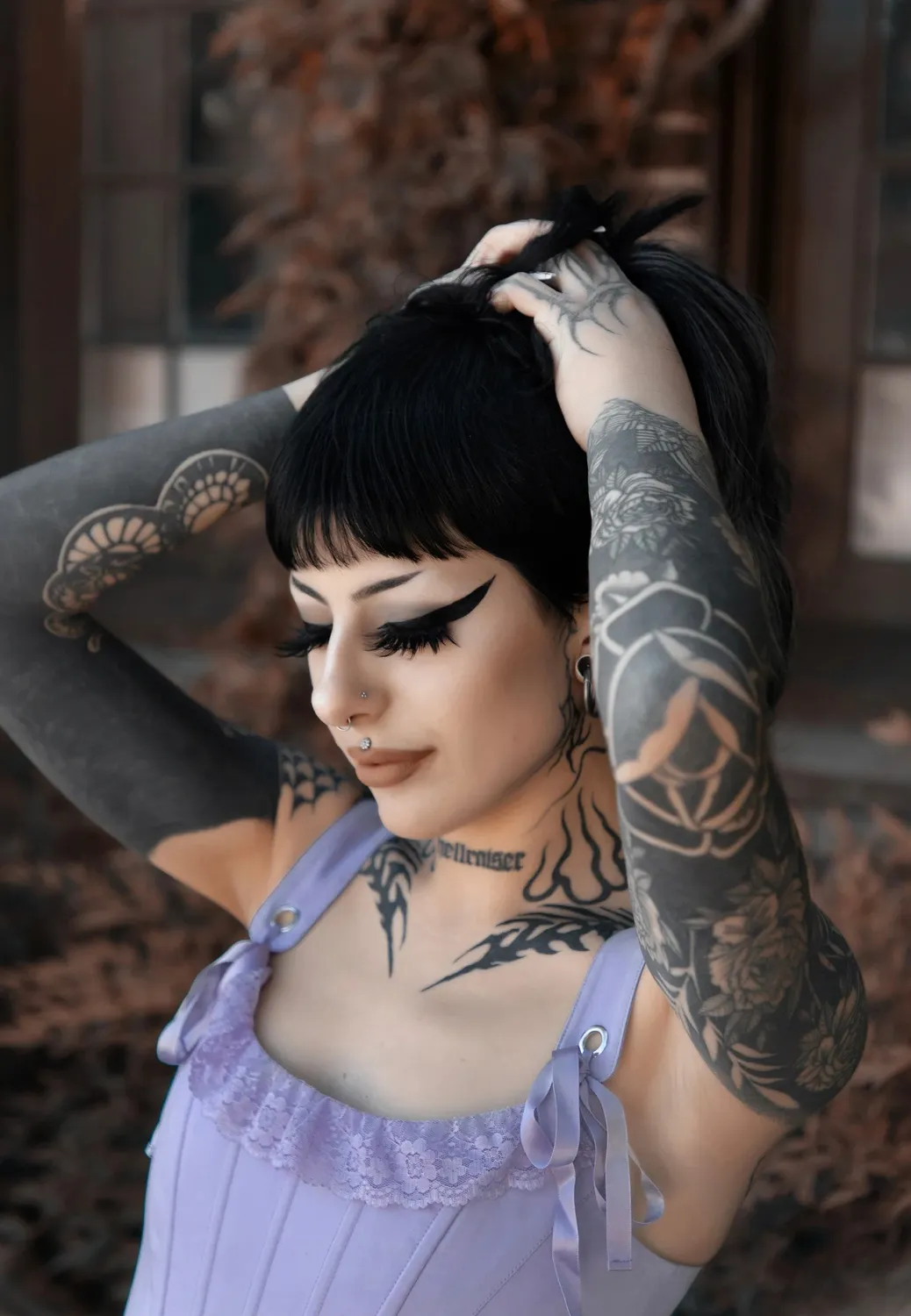 Impericon Mysticism Lavender Korsett lila Satin