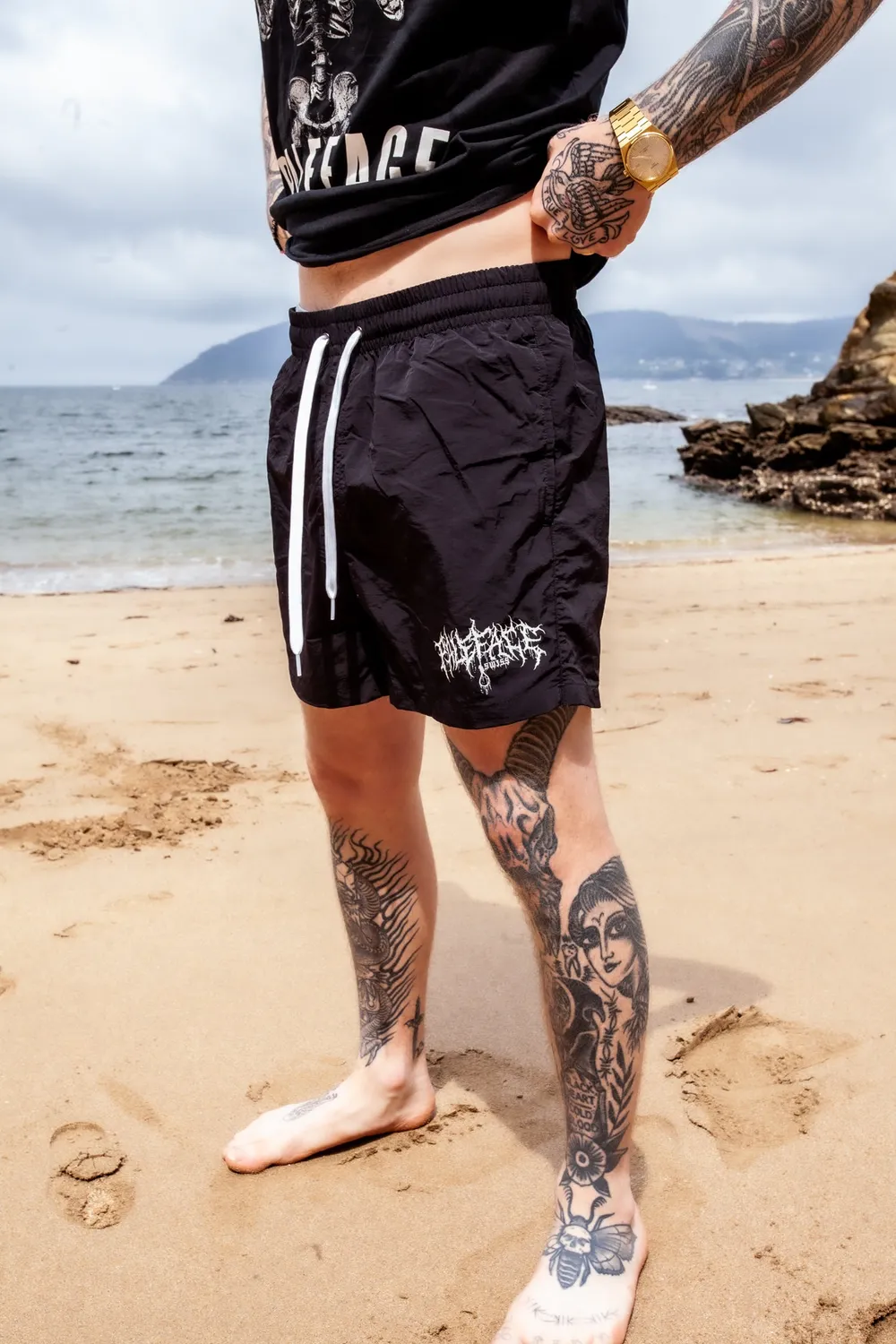 Paleface Swiss Swim Shorts Badeshorts schwarz