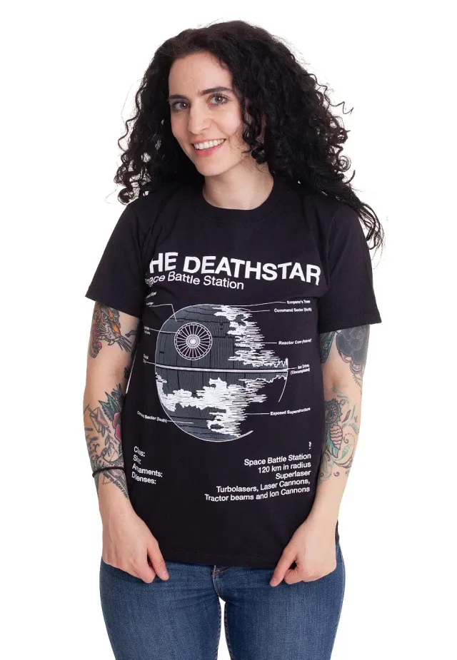 Star Wars Death Star Sketch T-Shirt schwarz