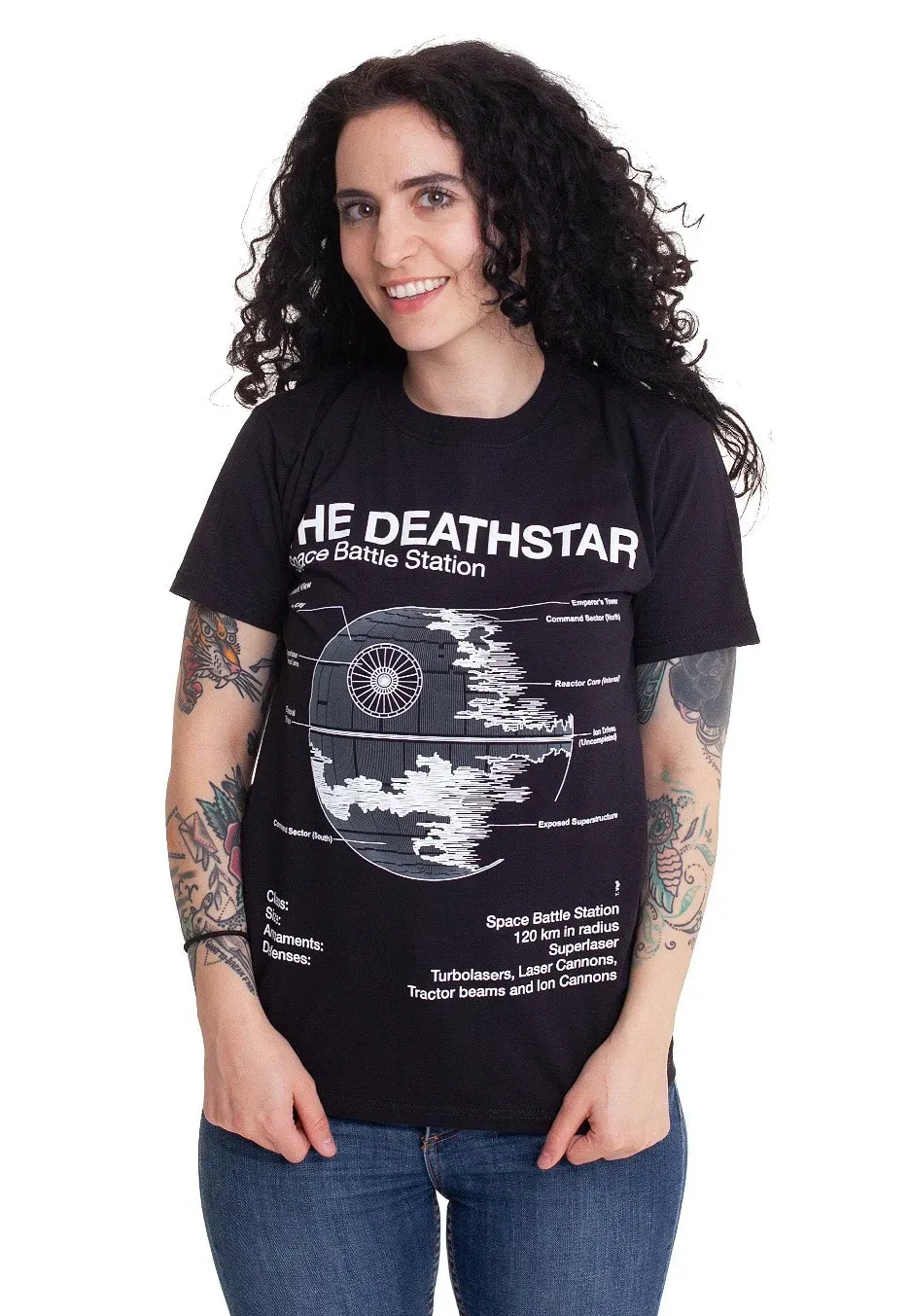 Star Wars Death Star Sketch T-Shirt schwarz