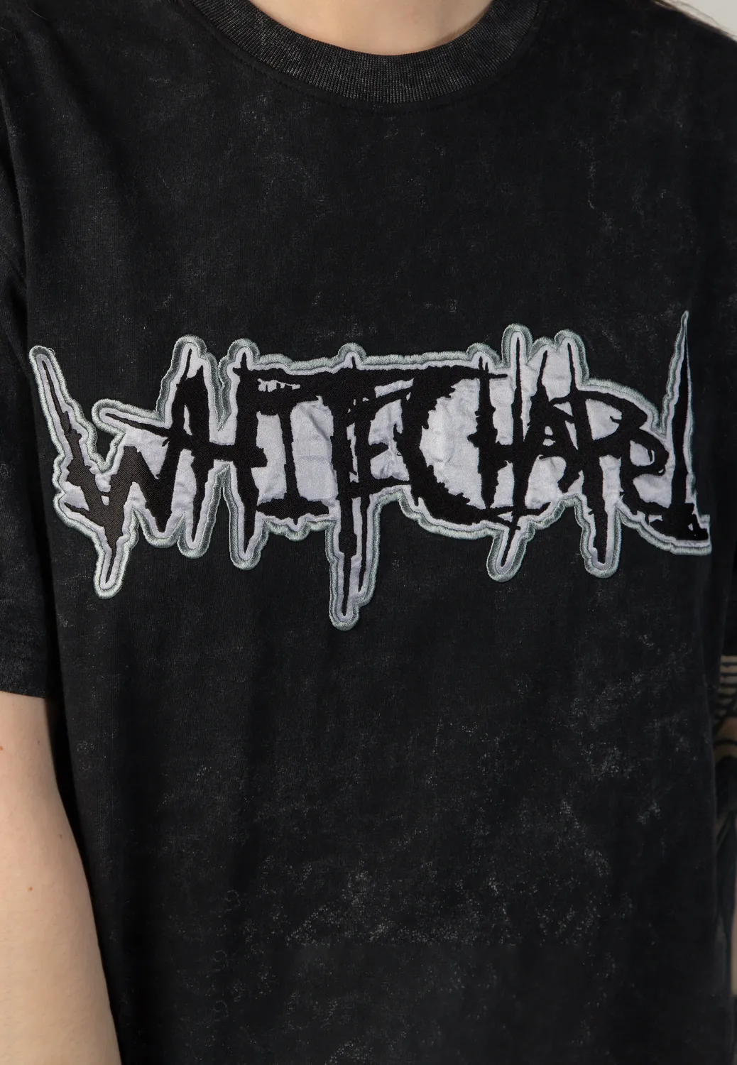 Impericon Logo Acid Wash Premium T-Shirt schwarz