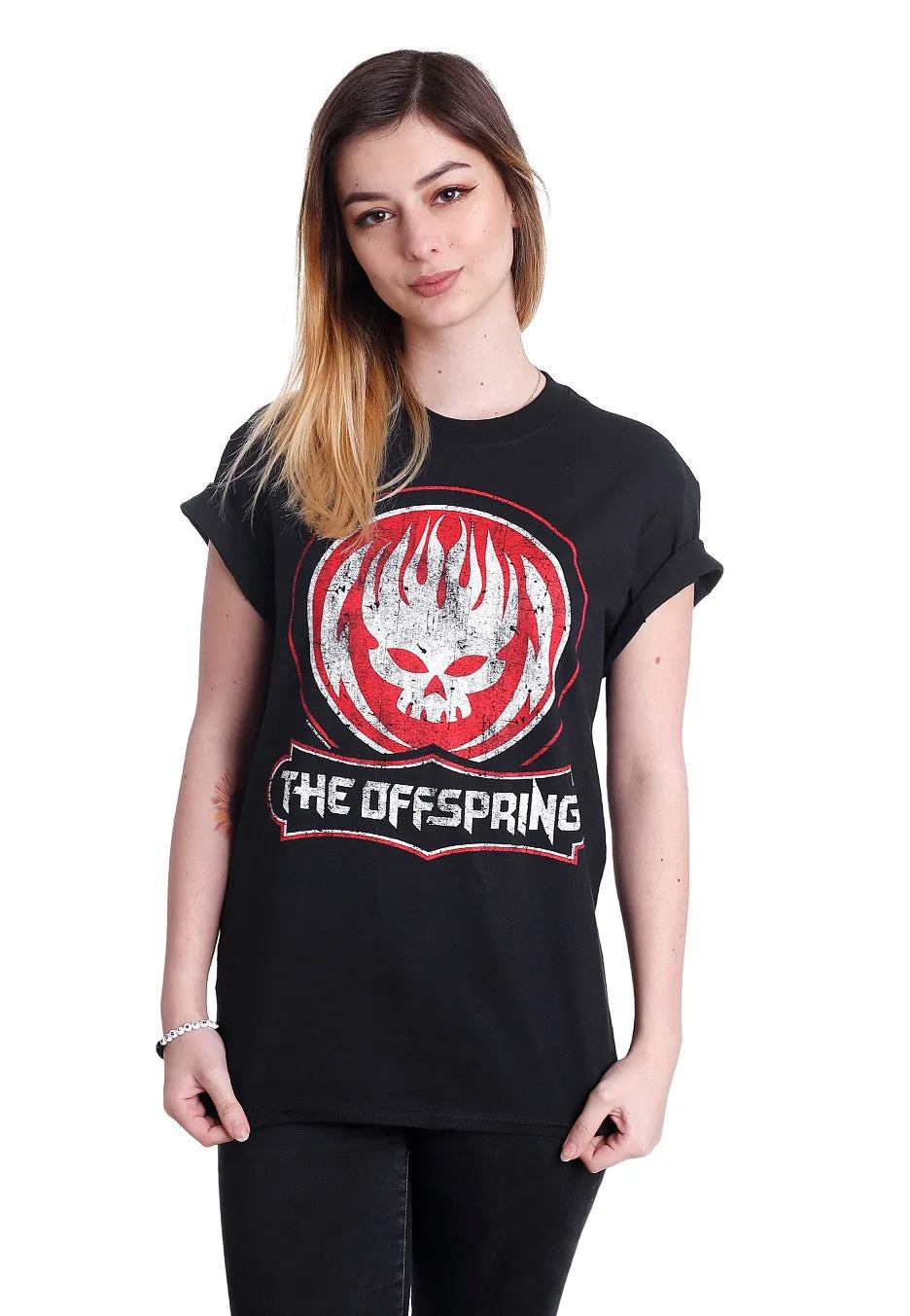 Impericon Distressed Skull T-Shirt schwarz Jersey S-XXL