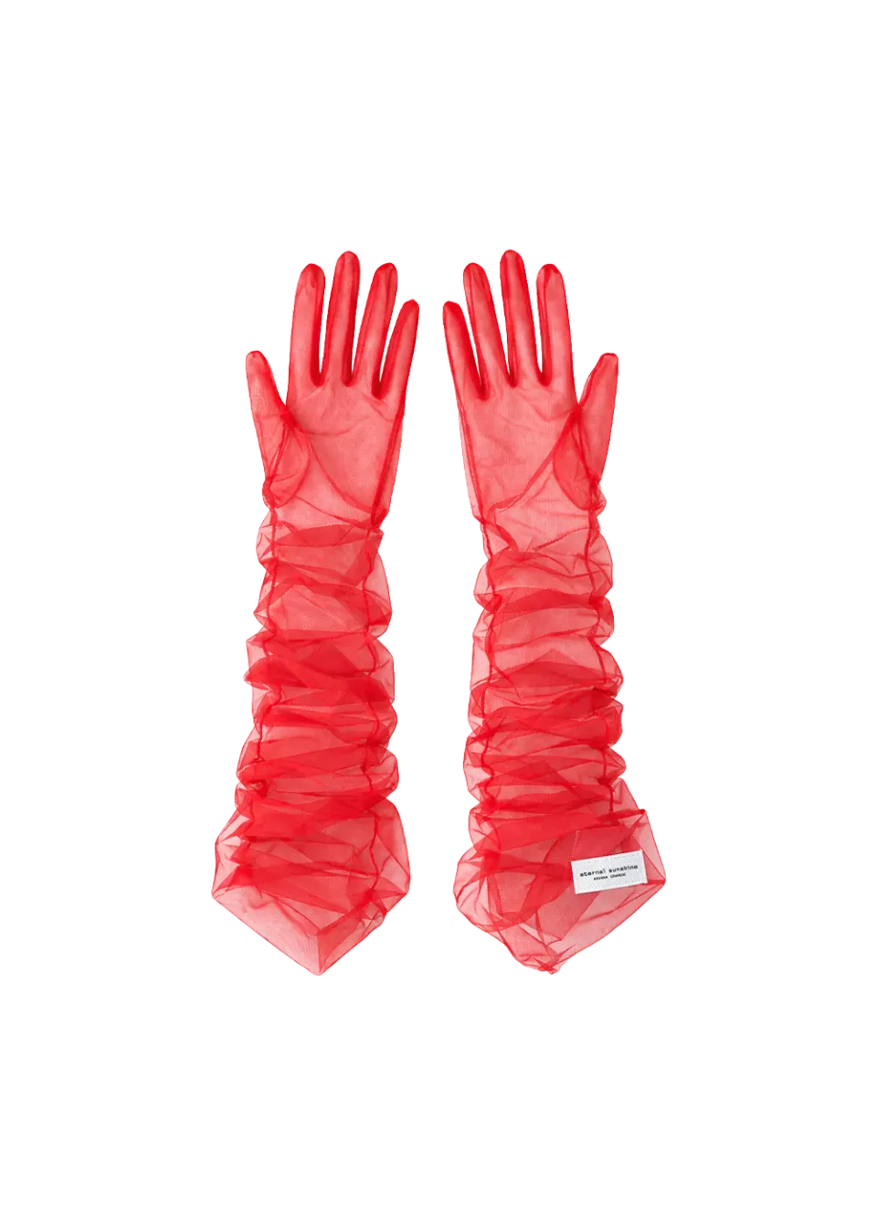 Ariana Grande Eternal Sunshine Handschuhe Rot Mesh