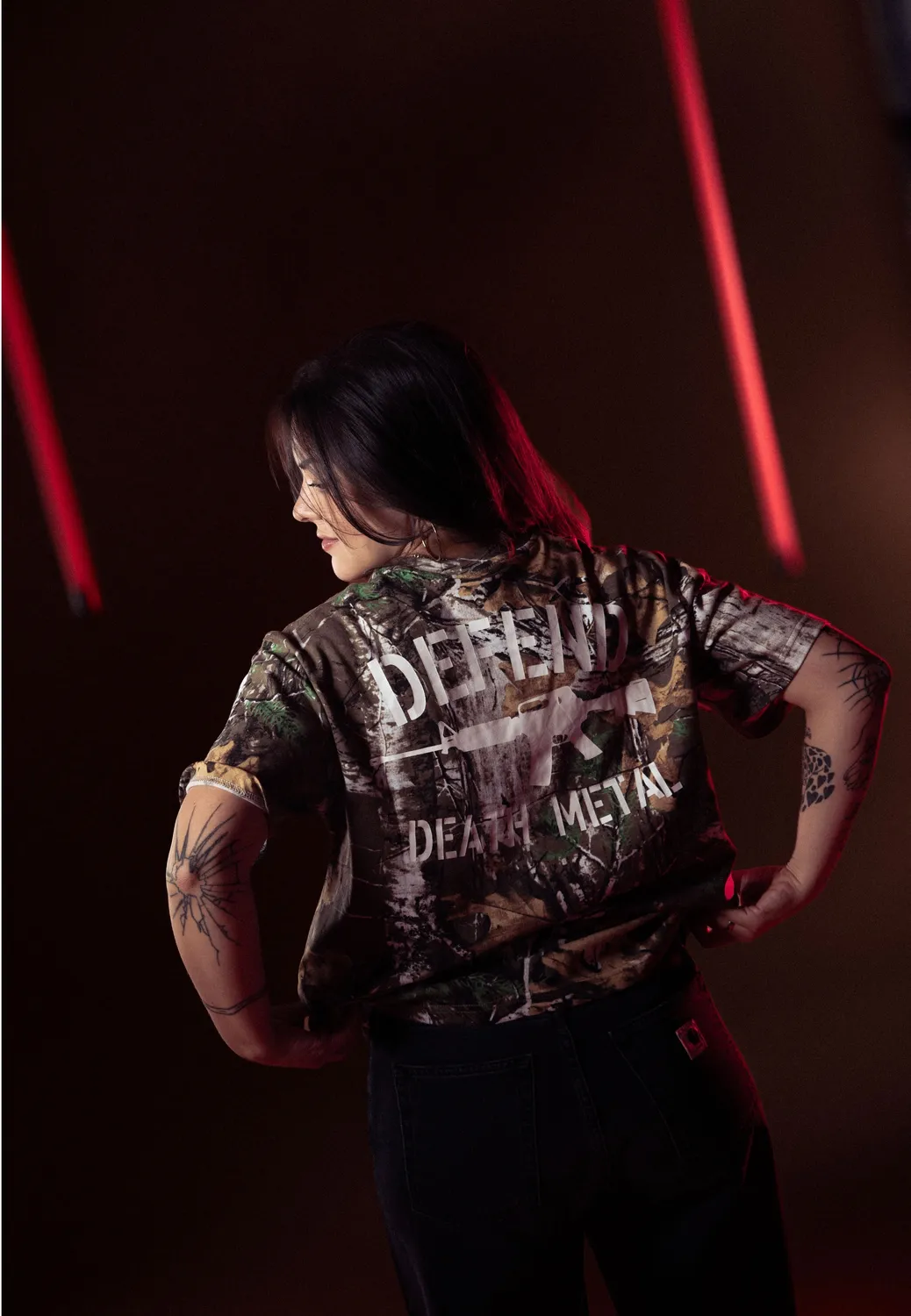 Impericon Defend Death Metal Camo T-Shirt grün