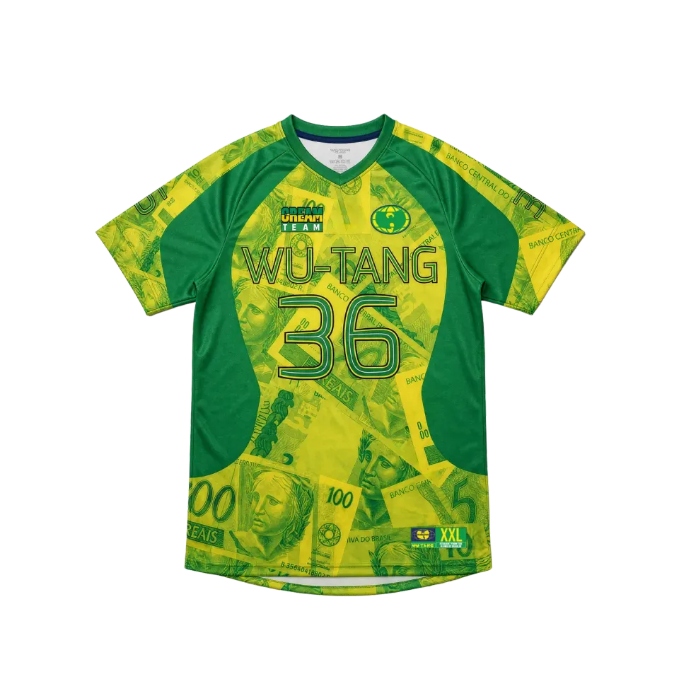 Wu-Tang C.R.E.A.M. Team Brazil Fußballtrikot Grün-Gold