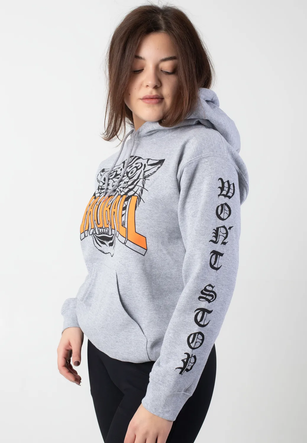 Impericon Tiger Sportsgrey Hoodie grau Hardcore