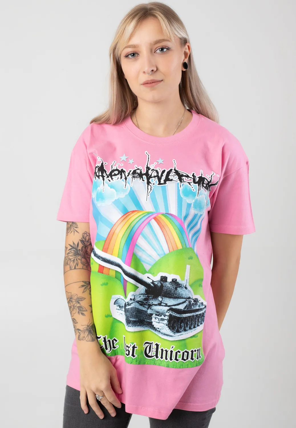 Impericon Unicorn Tank Pink T-Shirt Unisex