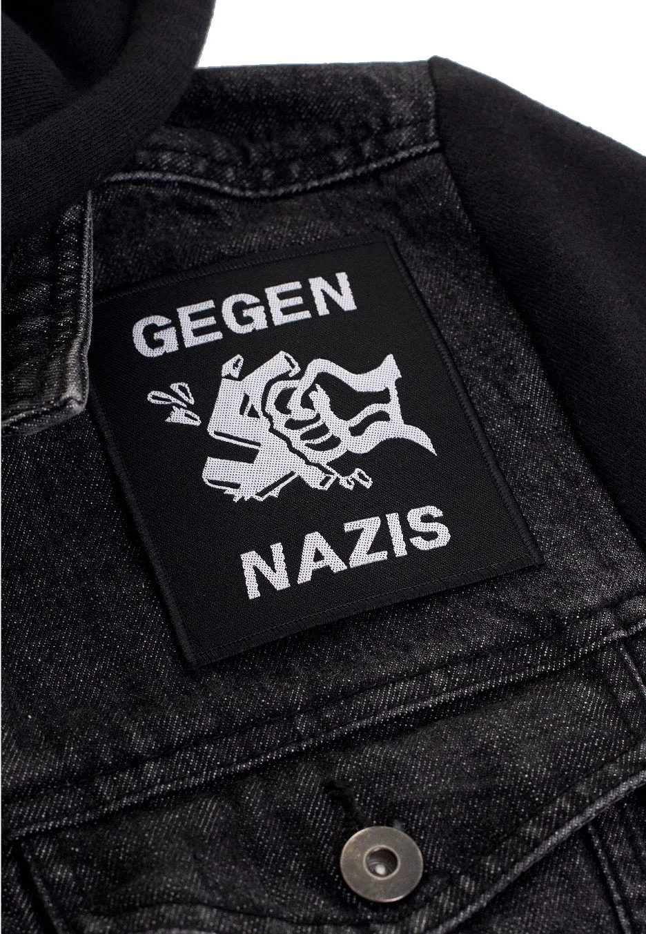 Impericon Gegen Nazis Aufnäher schwarz Onesize Statement
