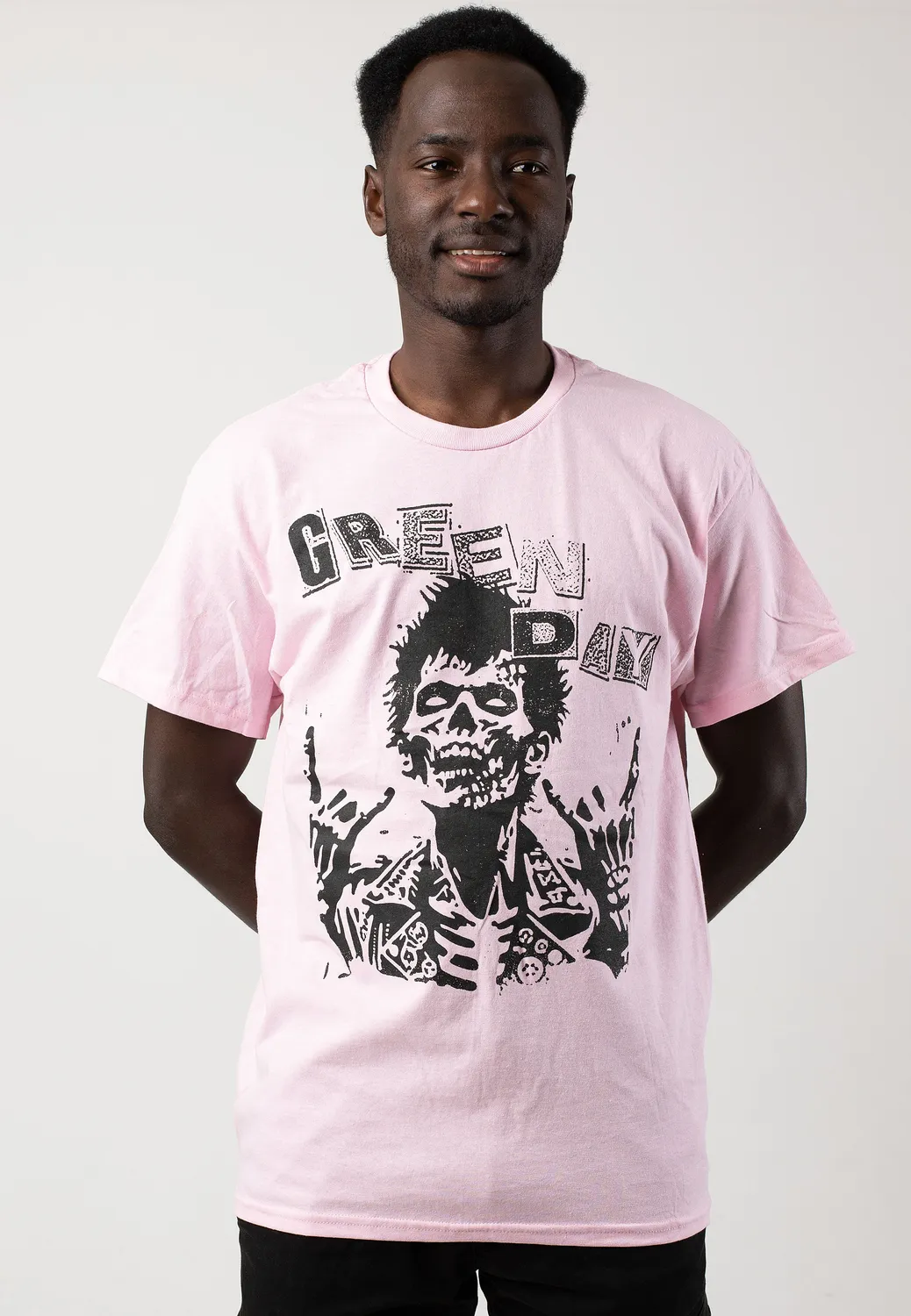 Green Day Billie Joe Zombie T-Shirt pink S-XXL