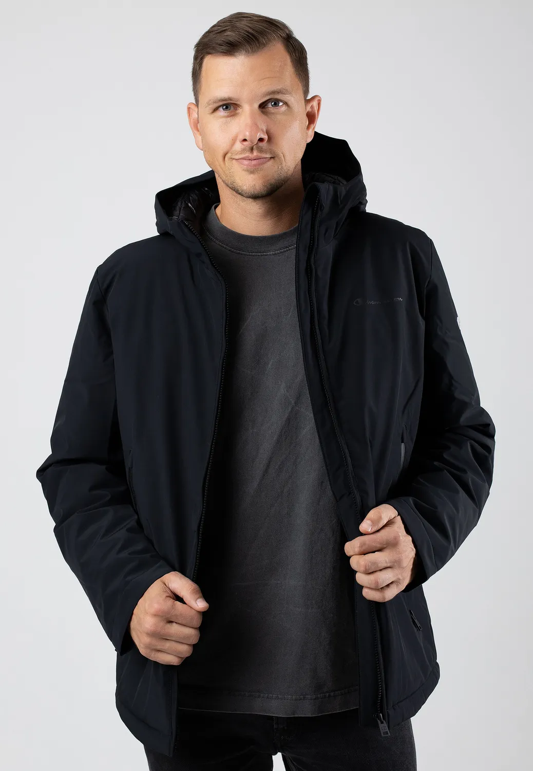 Hooded Black Beauty Jacke Hardshell schwarz M-XL