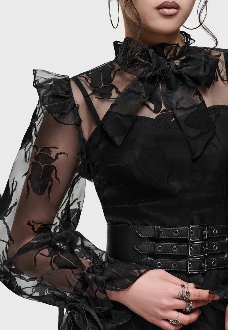 Impericon Insecta Mini Black Kleid schwarz