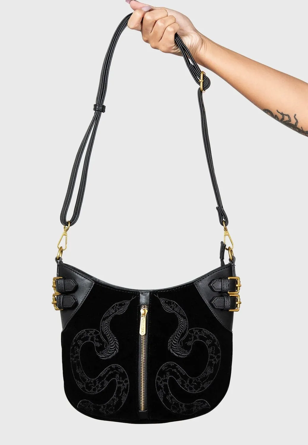 Impericon Adder Black Tasche Onesize Samt schwarz