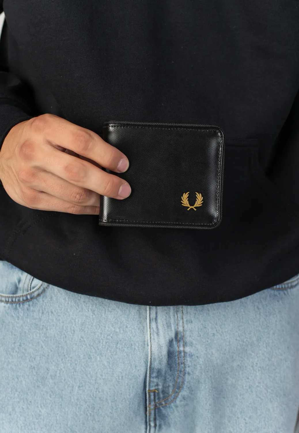 Impericon Tonal Coated Billfold Portemonnaie schwarz/gold