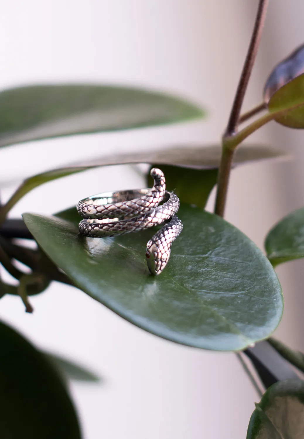 Impericon Große Schlange Silver Ring silber Metall