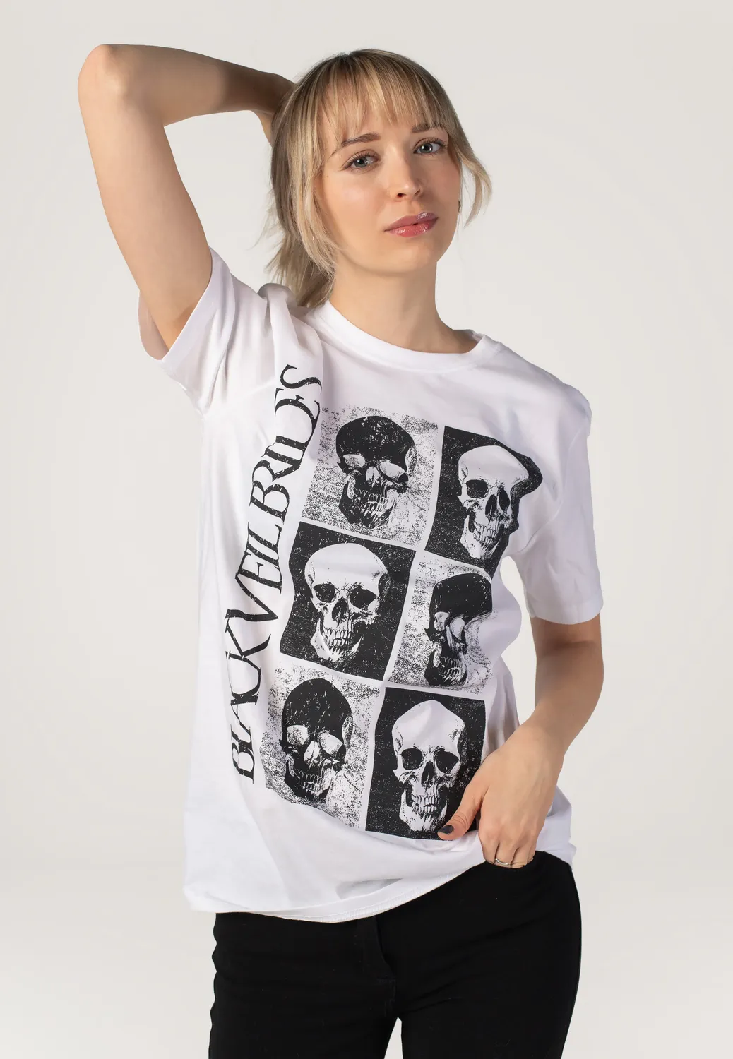 Impericon Skulls White T-Shirt weiß Nu Metal