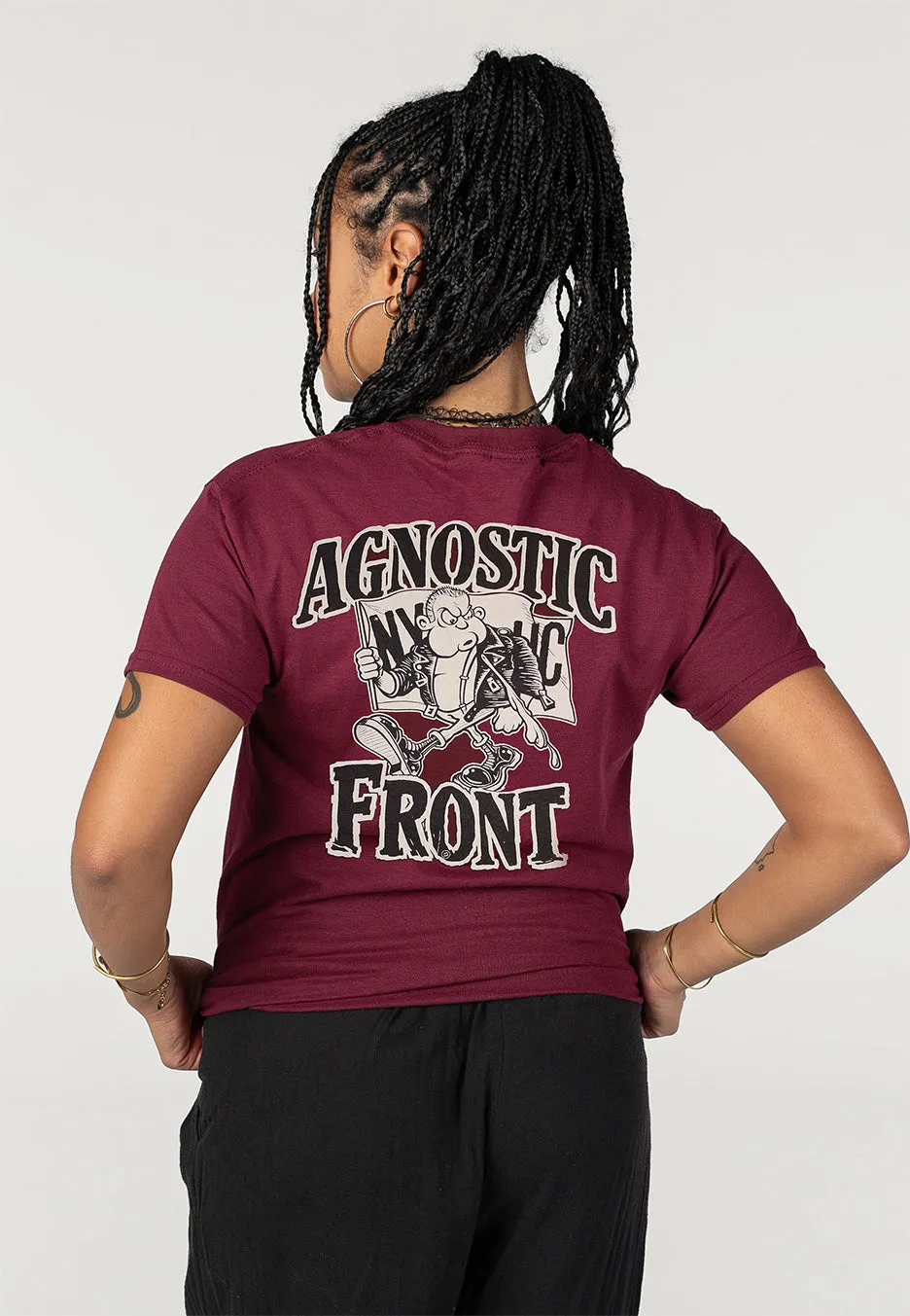 Impericon Combat Core Burgundy T-Shirt Bordeaux Unisex