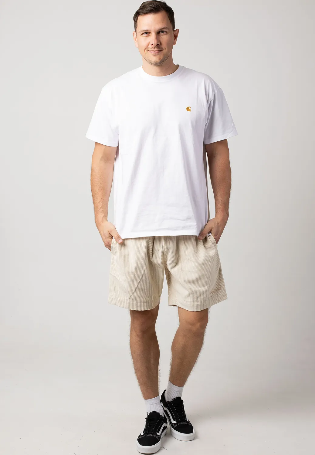 Impericon Wasted Dudes Creme Shorts Cord beige