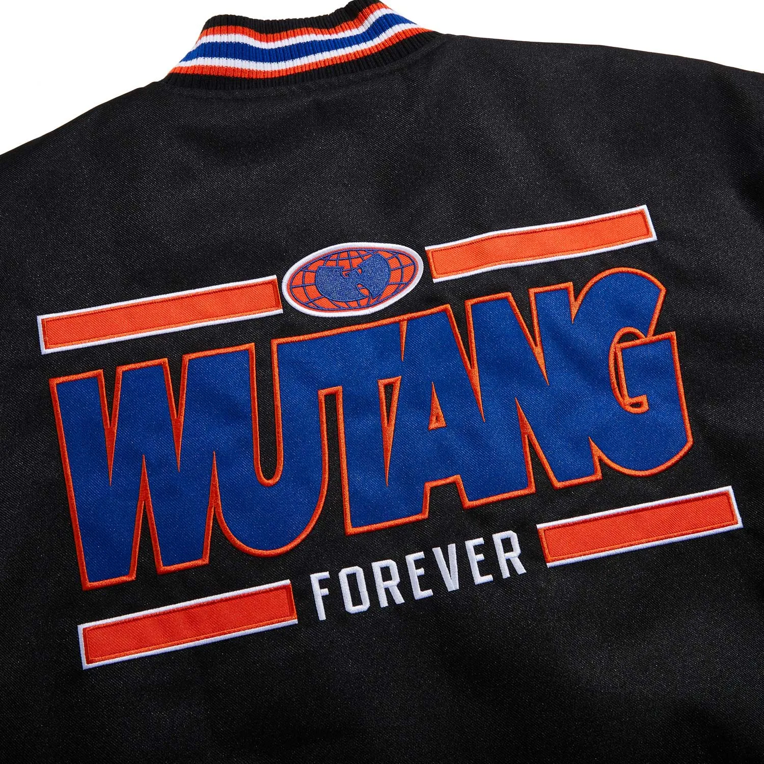 Wu-Tang All-City Jacket Black Orange Collegejacke Poly-Twill