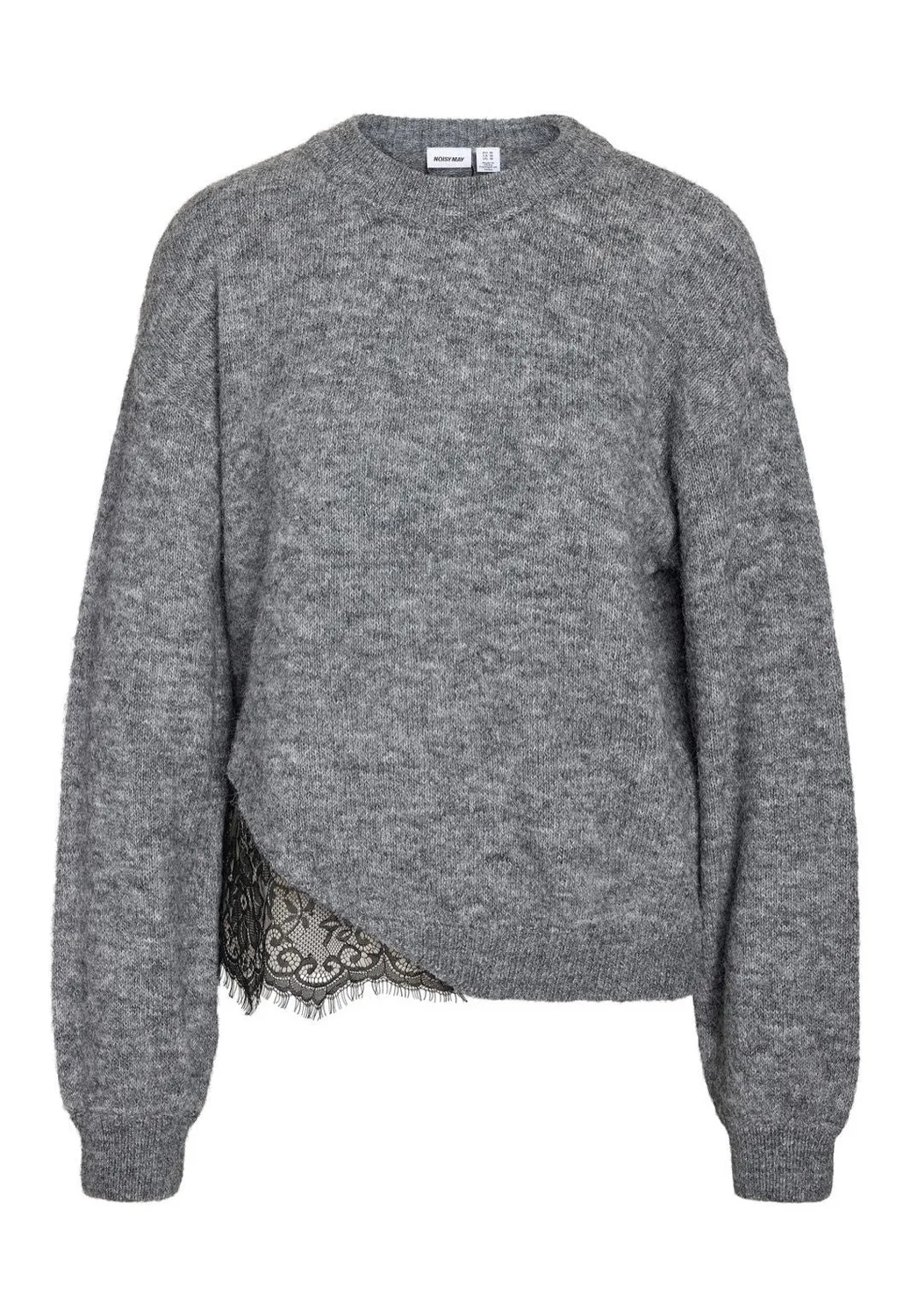 Impericon Preston O-Neck Lace Pullover grau