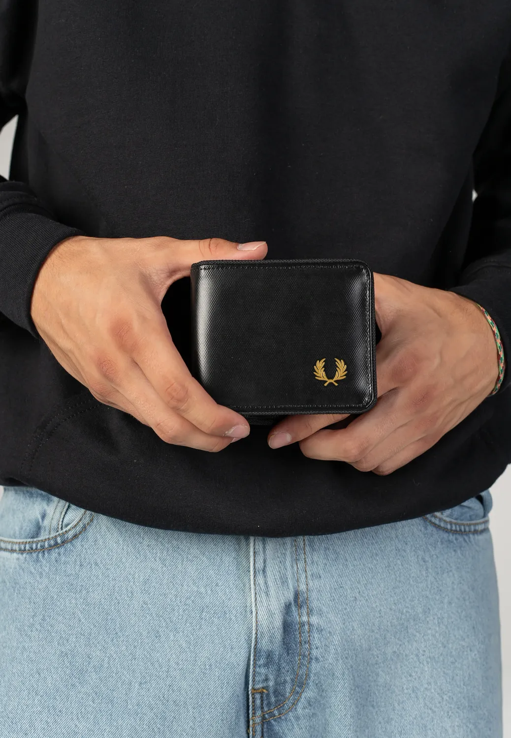 Impericon Tonal Coated Billfold Portemonnaie schwarz/gold