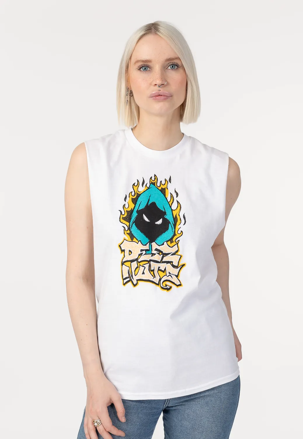Impericon Hangman White Sleeveless Tank Top Weiss Unisex