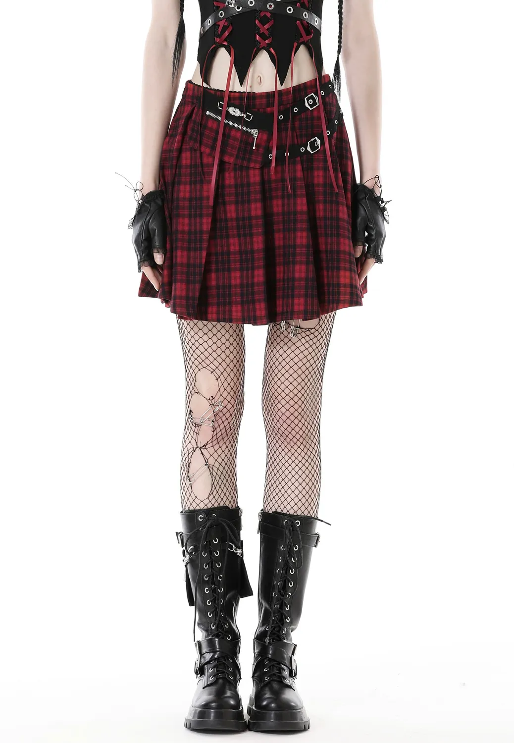 Impericon Punk Red Plaid Rock rot Karo Damen