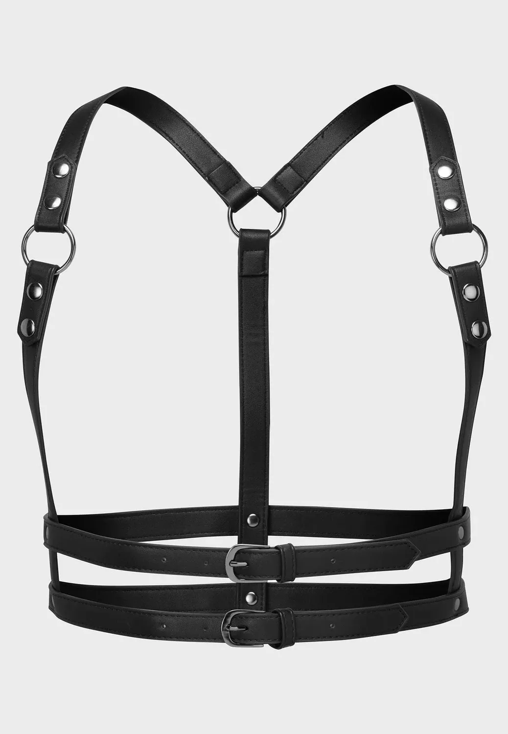 Impericon Wanda Harnisch schwarz Kunstleder Gothic