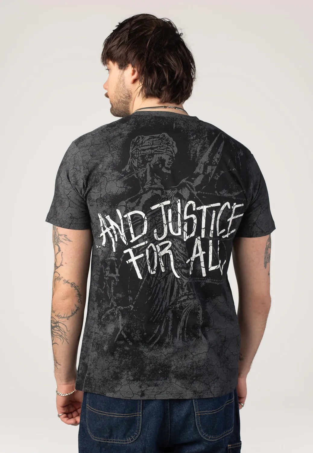 Impericon Justice Washed T-Shirt Schwarz Unisex
