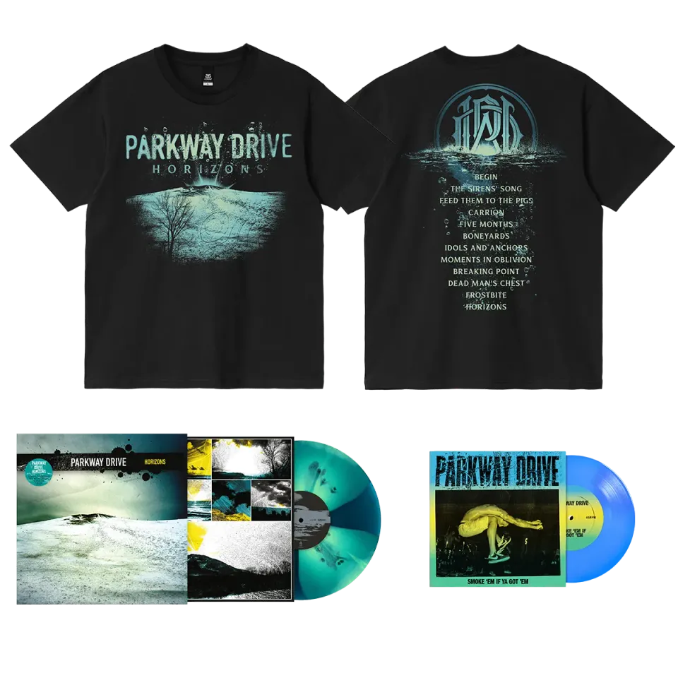Parkway Drive Horizons Tracklist Bundle T-Shirt + LP + 7''
