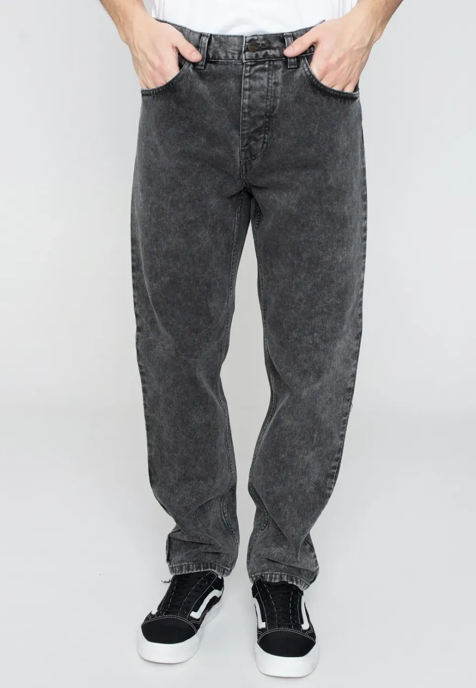Impericon Newel Worn Washed Black Jeans Loose Fit schwarz