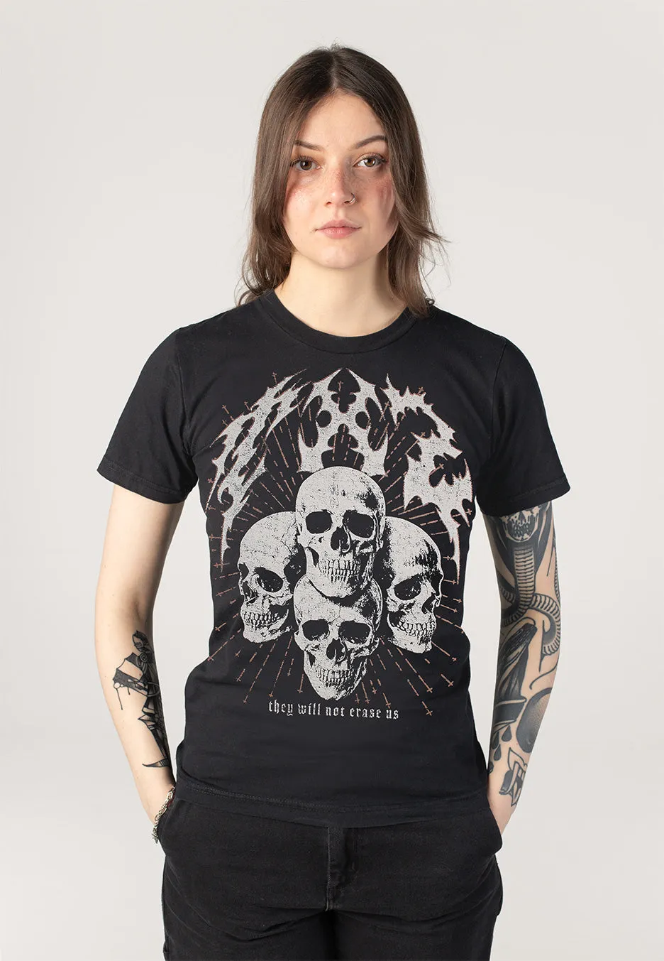 Impericon Skull T-Shirt Schwarz Unisex Metalcore