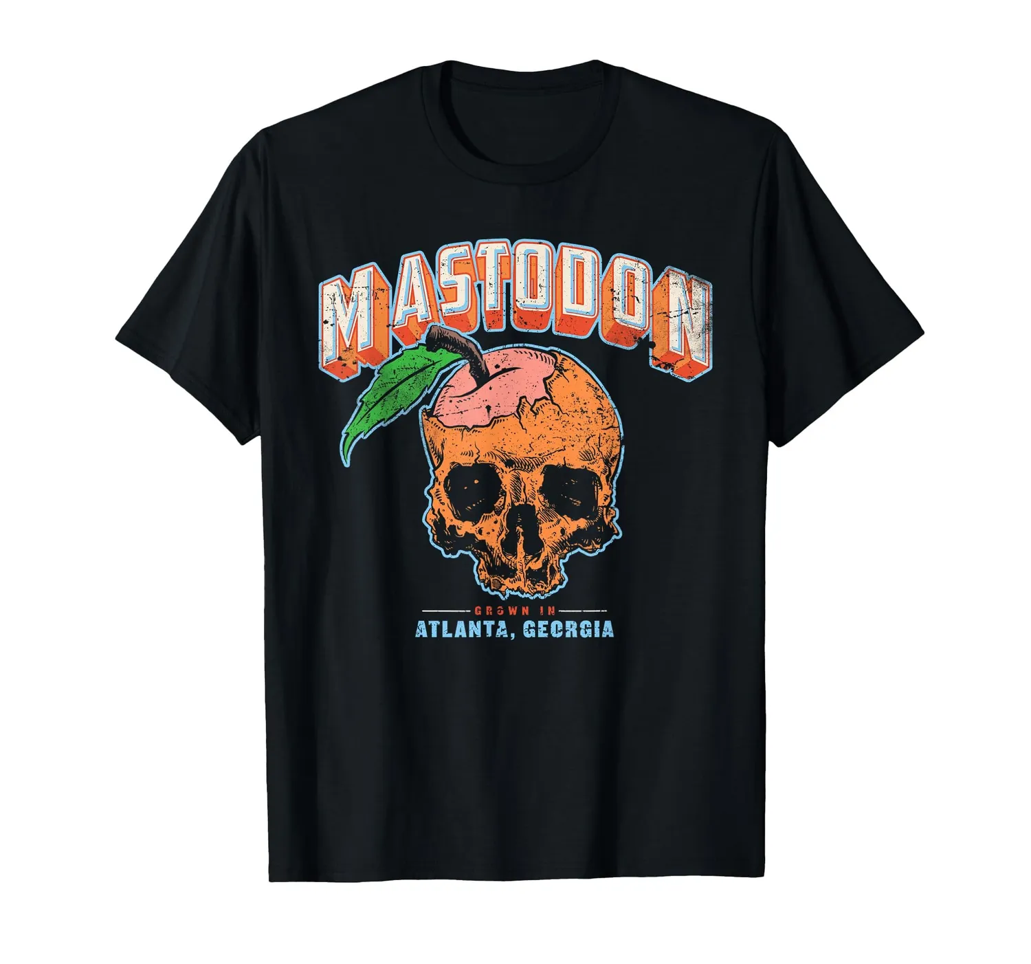 Mastodon Peach Skull T-Shirt Schwarz