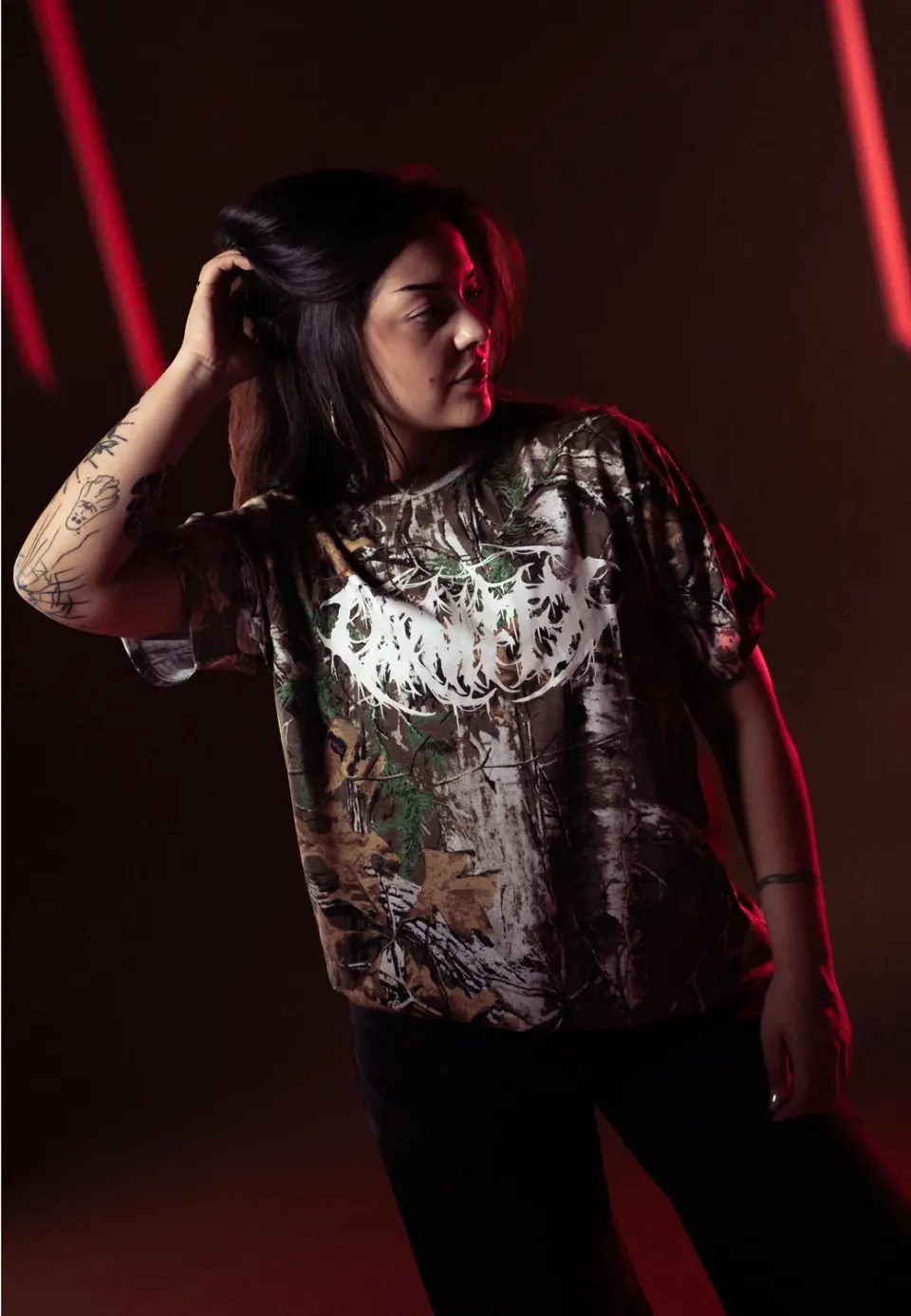 Impericon Defend Death Metal Camo T-Shirt grün