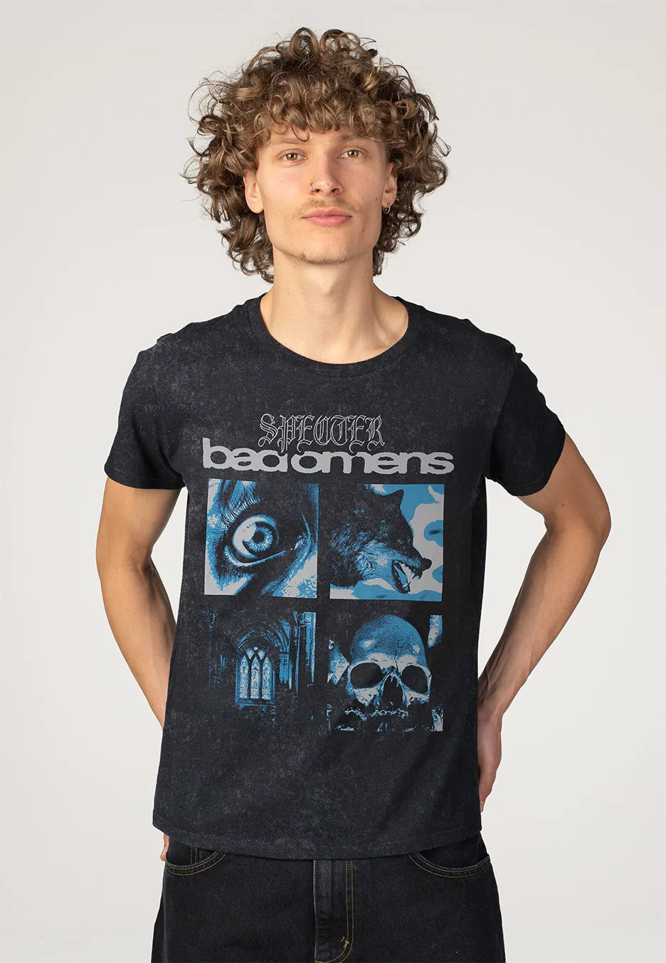 Impericon Specter Collage Washed T-Shirt schwarz