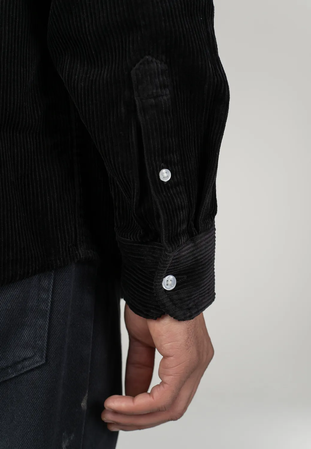Impericon Madison Cord Soot Hemd schwarz Cord