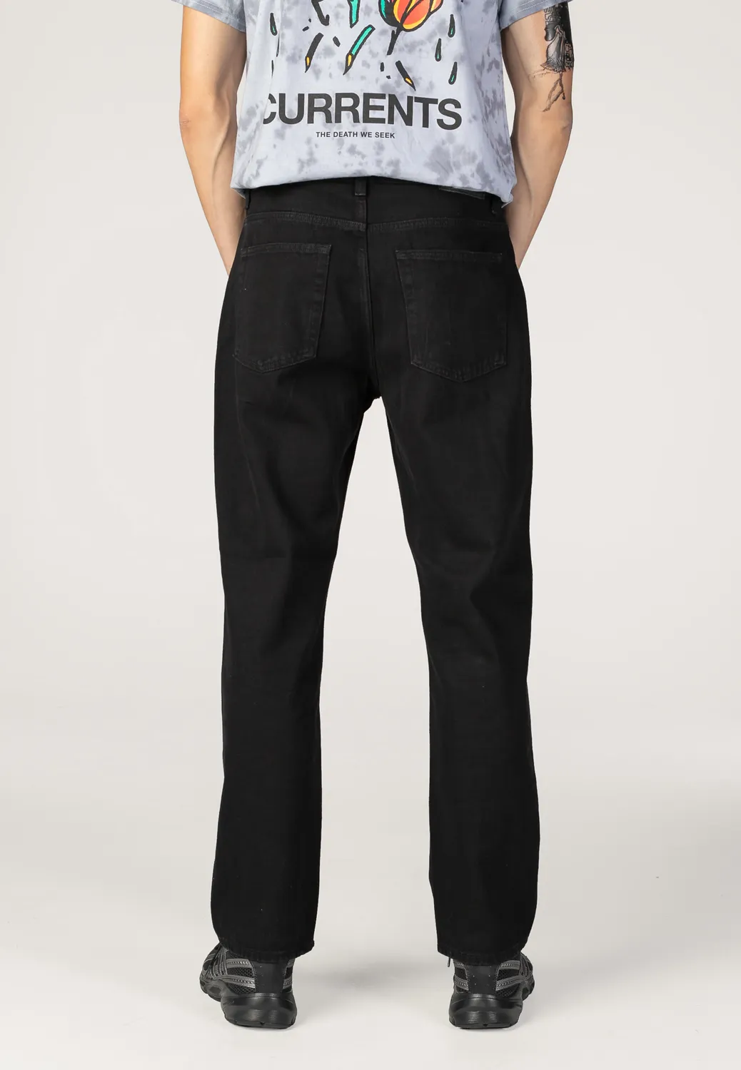 Impericon Edge Straight Washed Black Jeans W32/L32 schwarz
