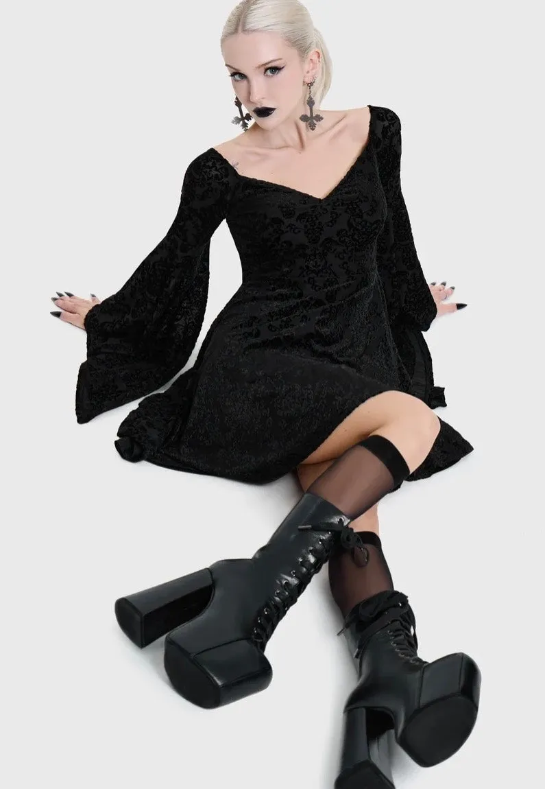 Impericon Daemon's Curse Mini Black Kleid Spitze