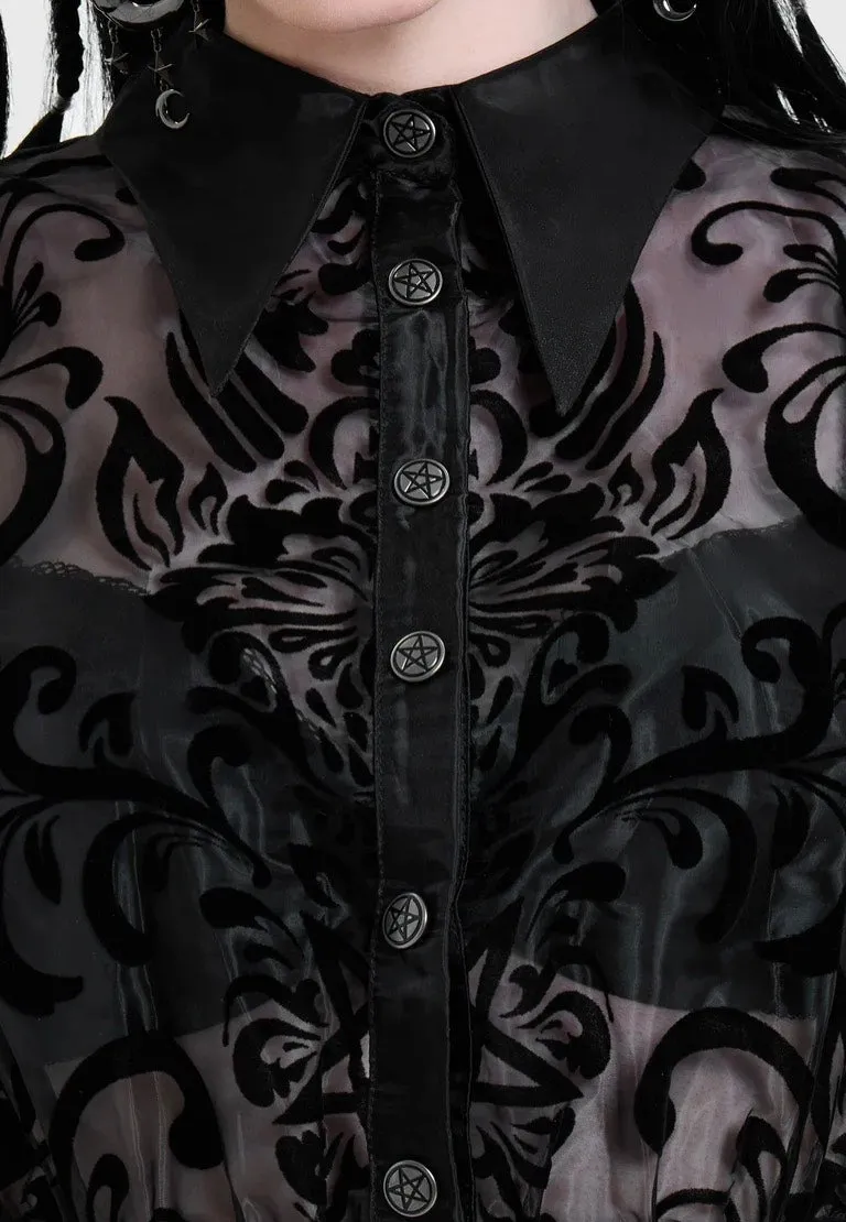 Impericon Bloodlust Organza Mini Kleid schwarz
