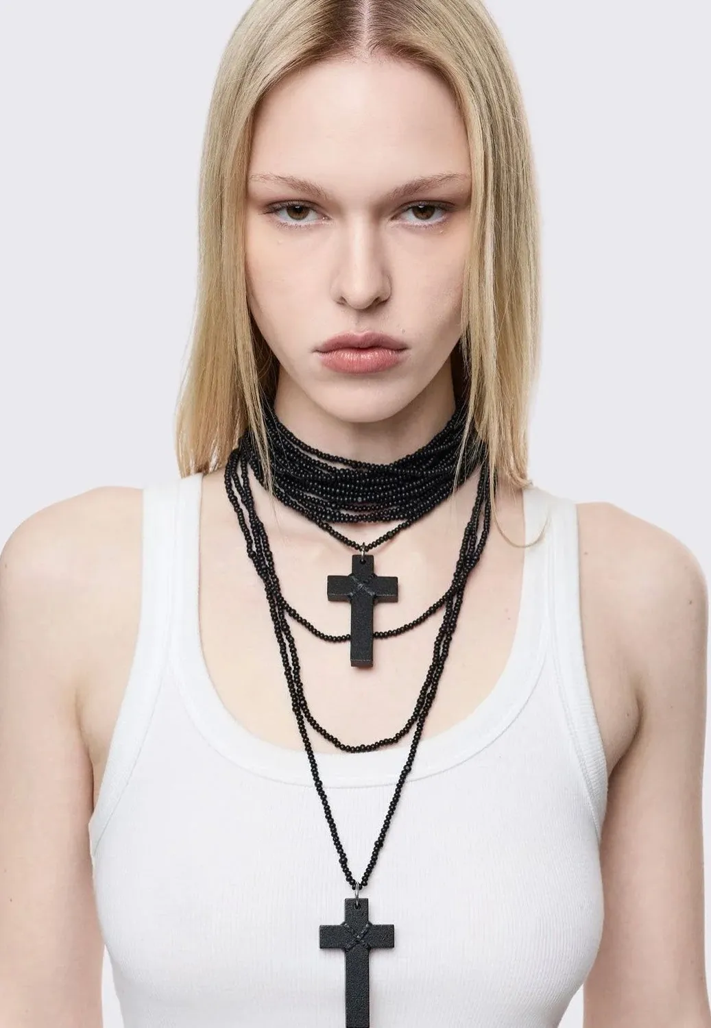 Impericon Penance Beaded Black Kette Schwarz Onesize Holz