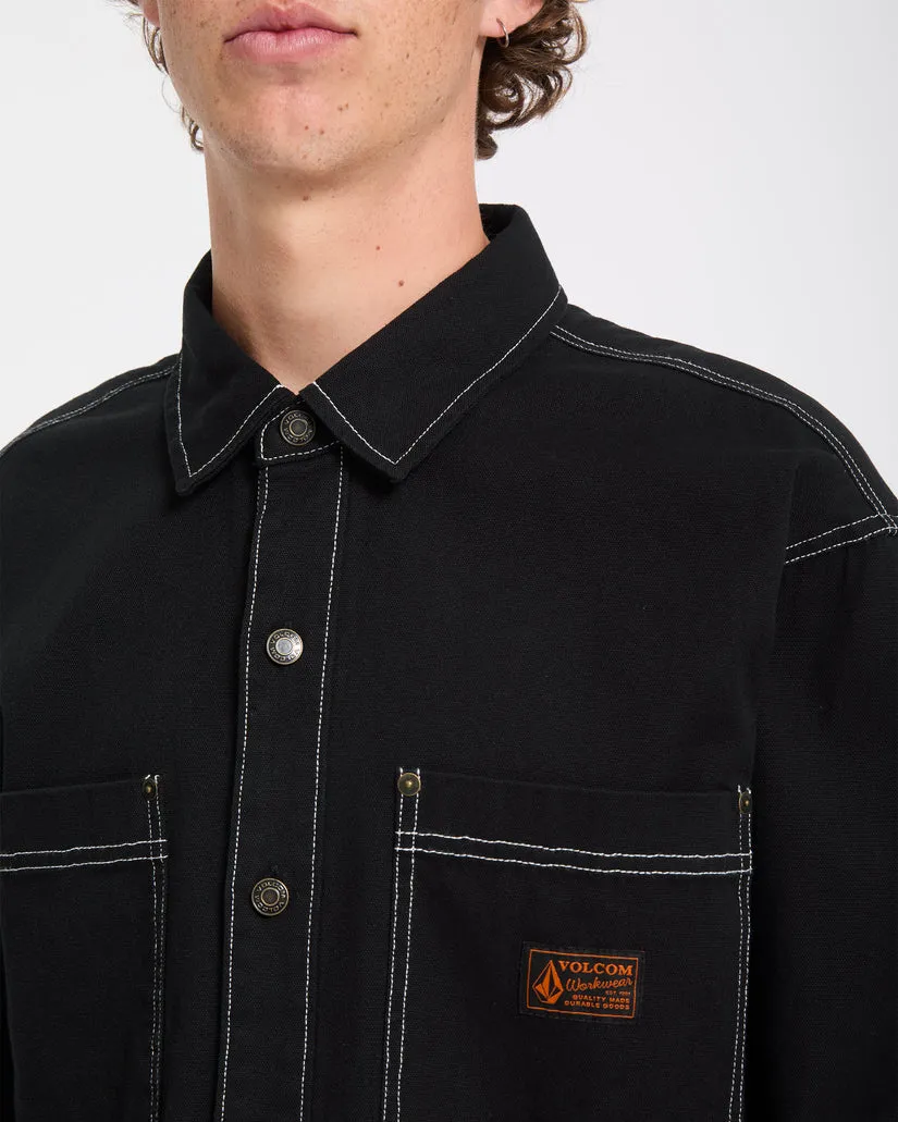 Impericon Levelstone Black/White Hemd Longsleeve Baumwolle