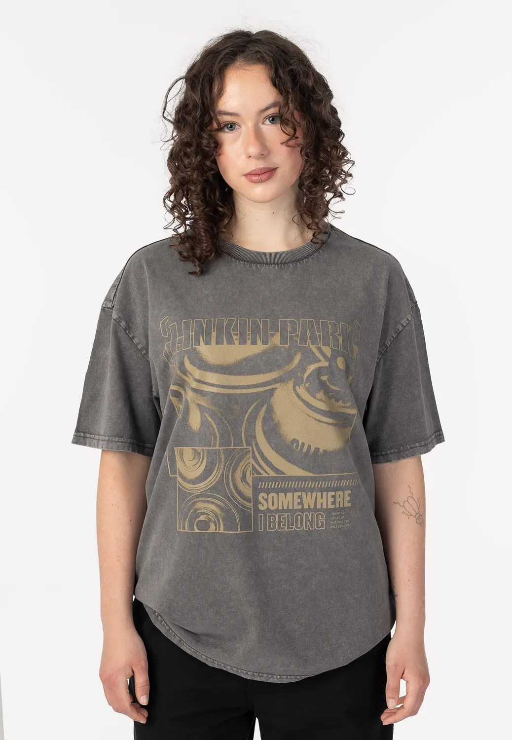 Impericon Somewhere I Belong T-Shirt Vintage Grau