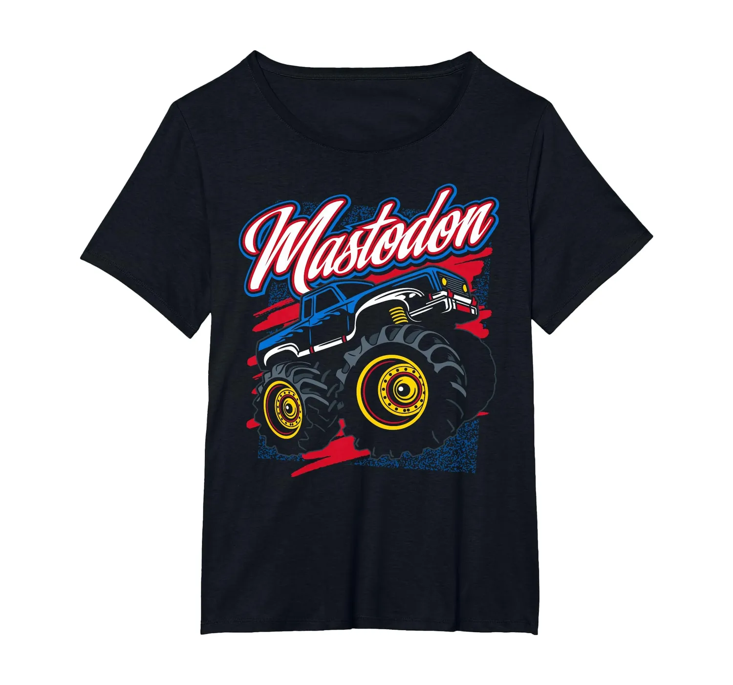 Mastodon Old School Monster Truck T-Shirt Herren Print