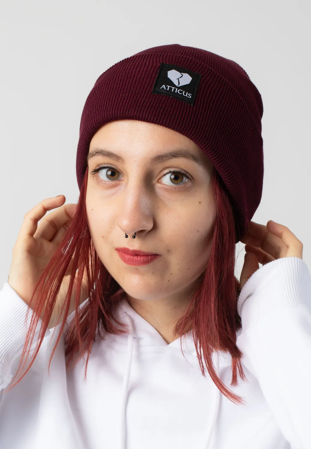 Impericon Broken Heart Burgundy Beanie Streetwear