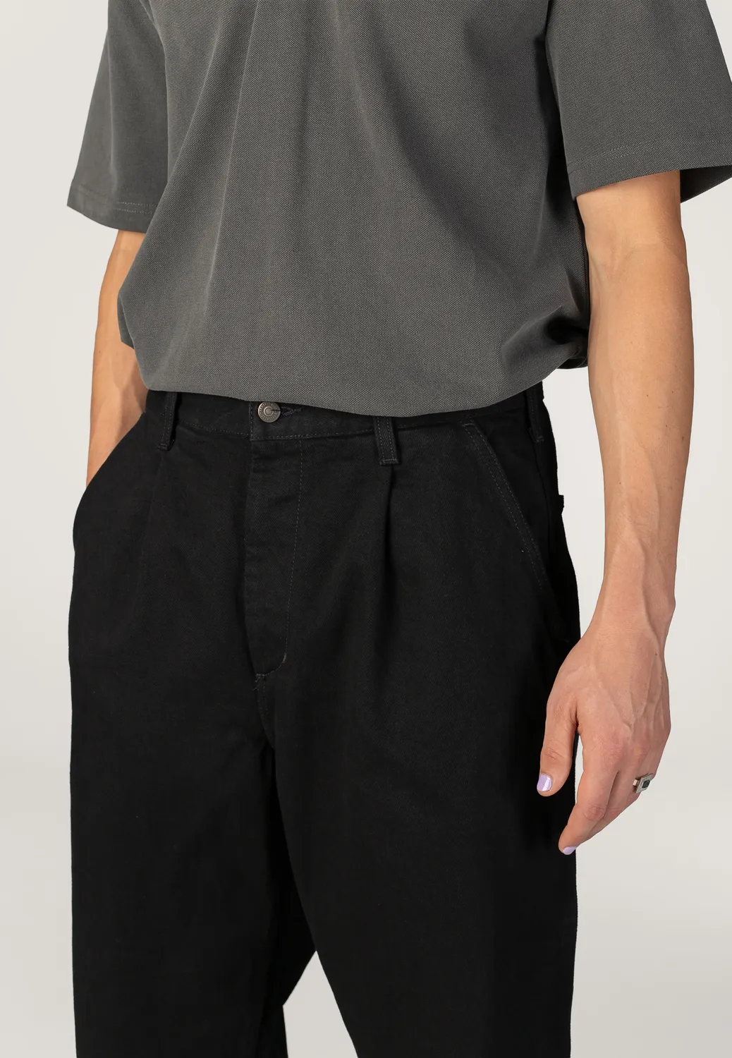 Impericon Jace Rinsed Black Jeans schwarz Tapered Fit