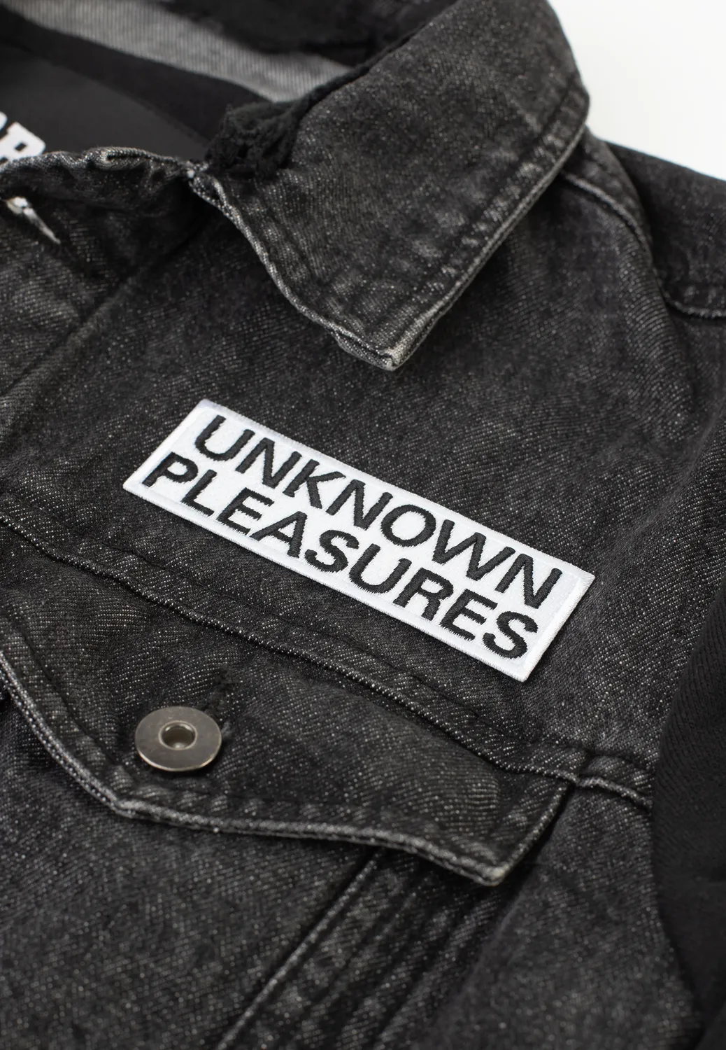 Impericon Unknown Pleasures Text Aufnäher Onesize weiß