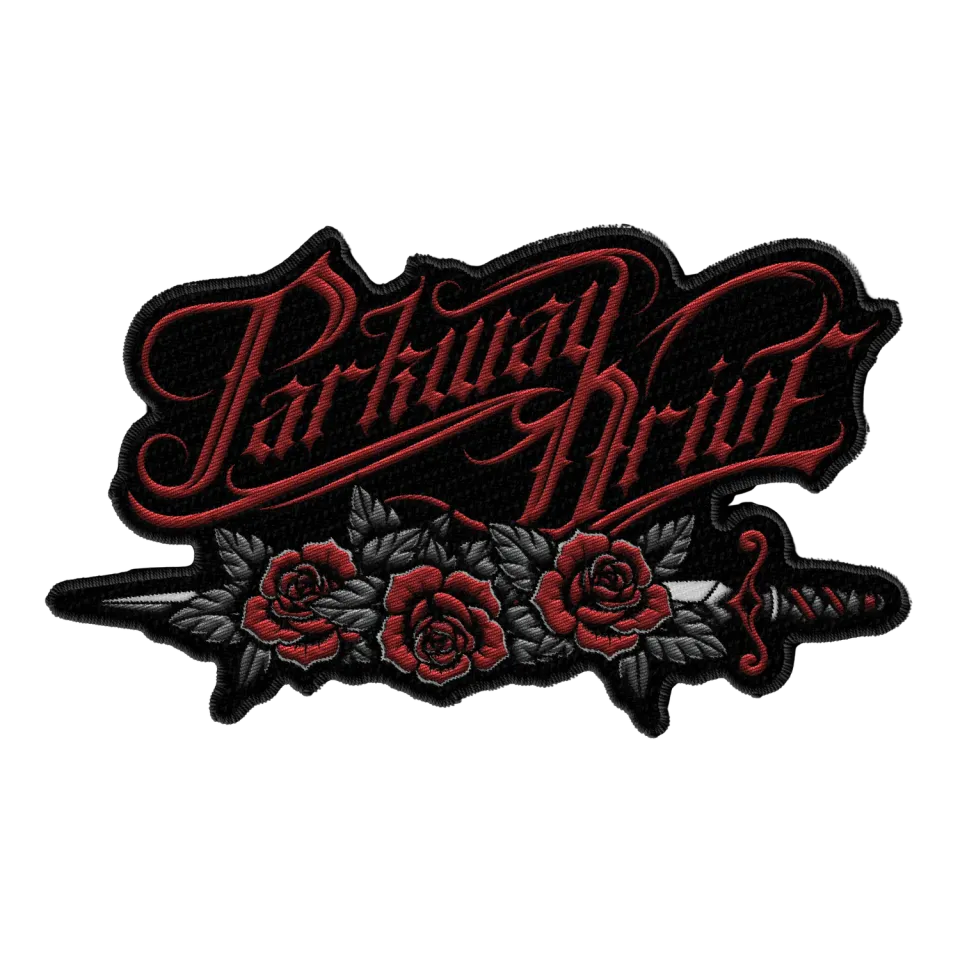 Parkway Drive Logo Dagger Patch zum Aufbügeln 13cm