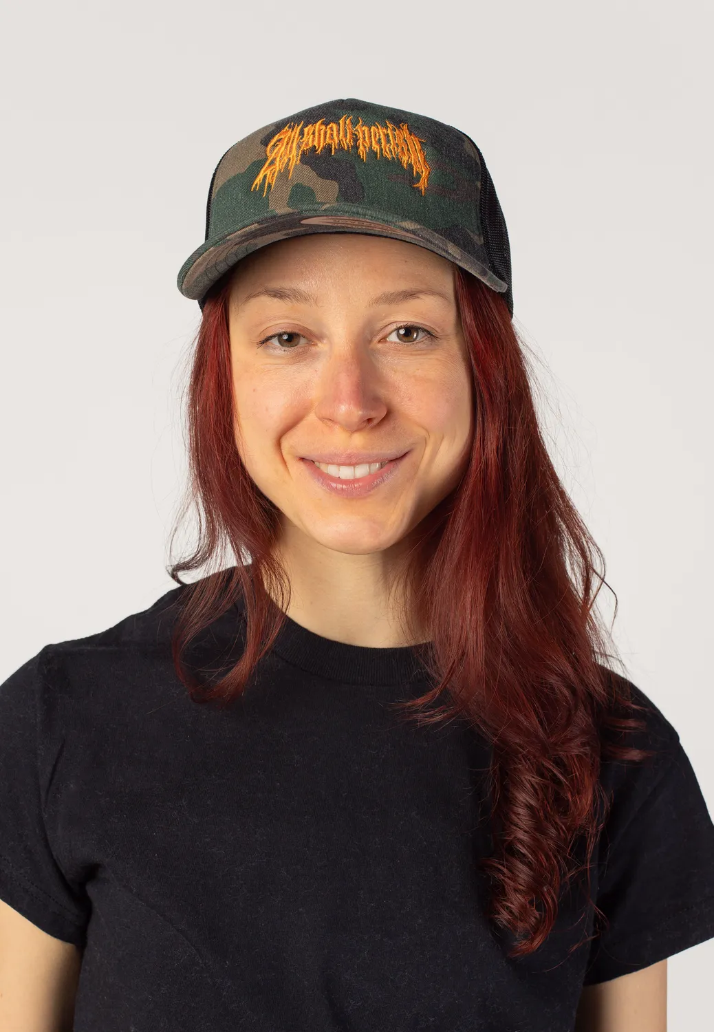 Impericon Orange Logo Trucker Cap Onesize schwarz Camo