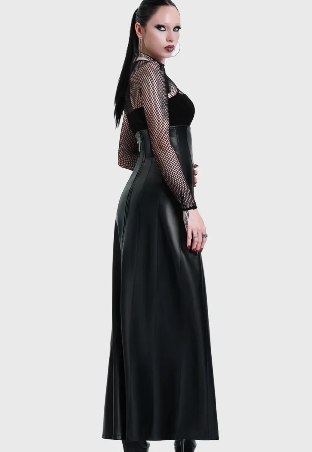 Impericon Crucifix Maxi Black Rock Gothic Kunstleder