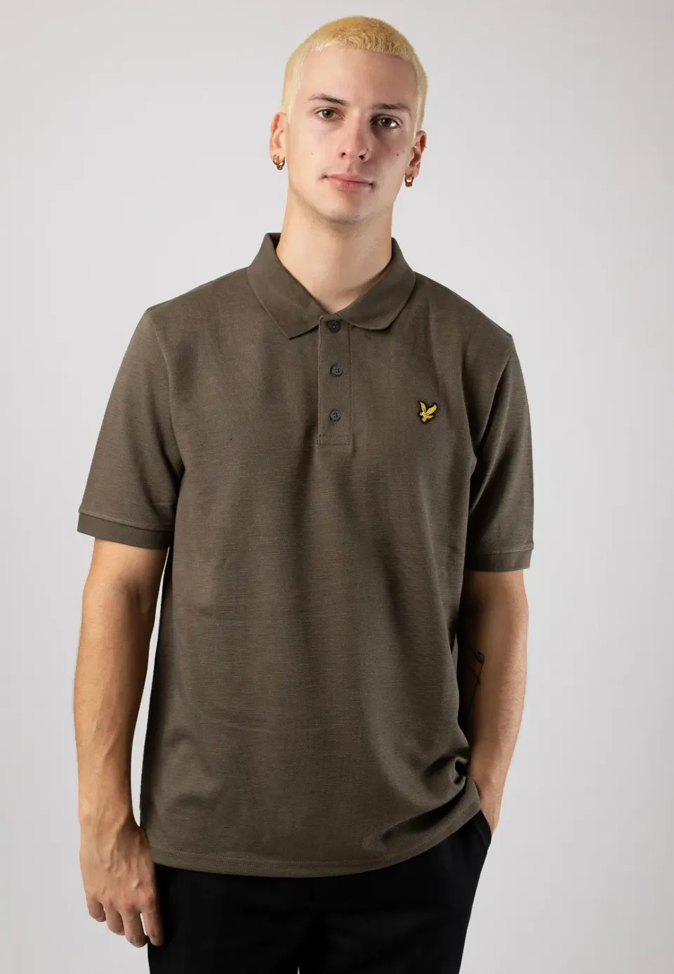 Impericon Chunky Slub Olive Polo Baumwolle